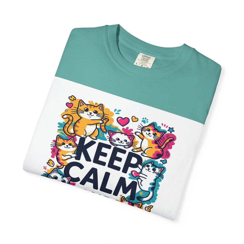 Keep Calm and Love Cats T-Shirt — Cute Colorful Cat Graphic Tee