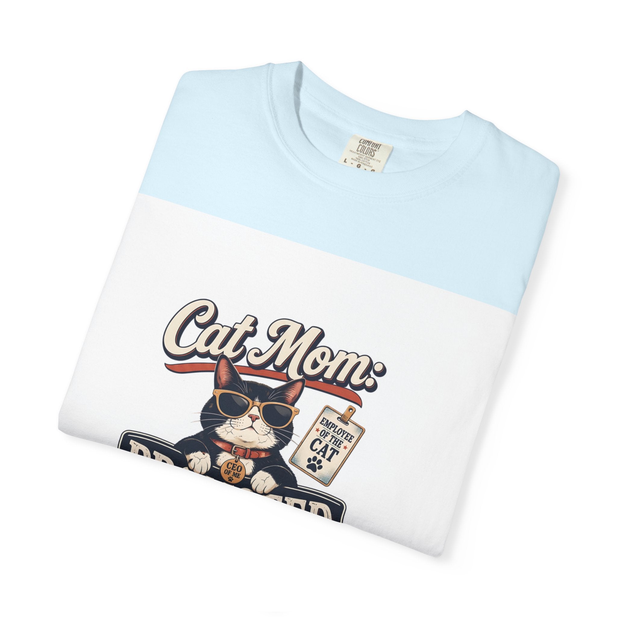 Cat Mom T‑Shirt – "Promoted to Cat Mom" Funny Cat Lover Gift