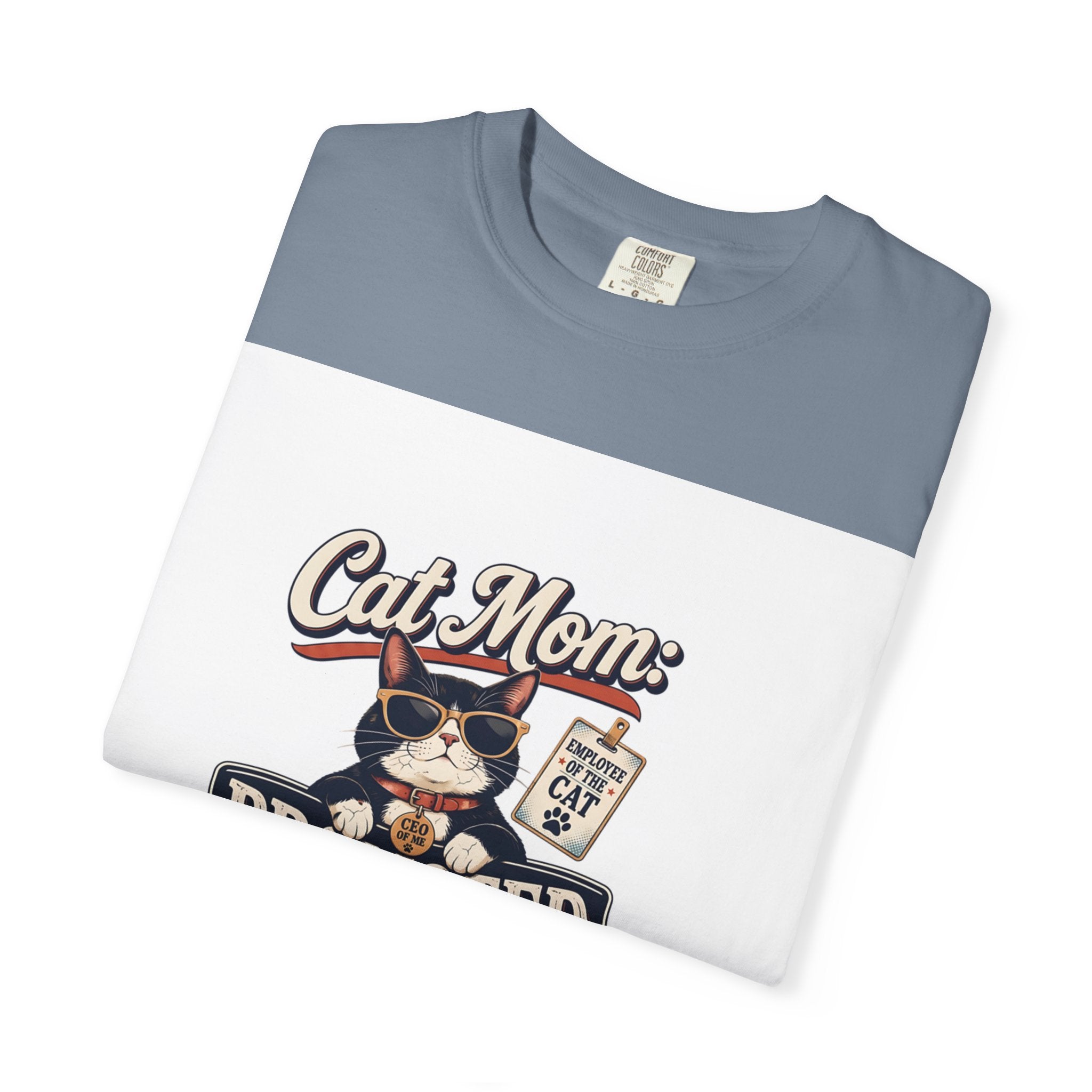 Cat Mom T‑Shirt – "Promoted to Cat Mom" Funny Cat Lover Gift