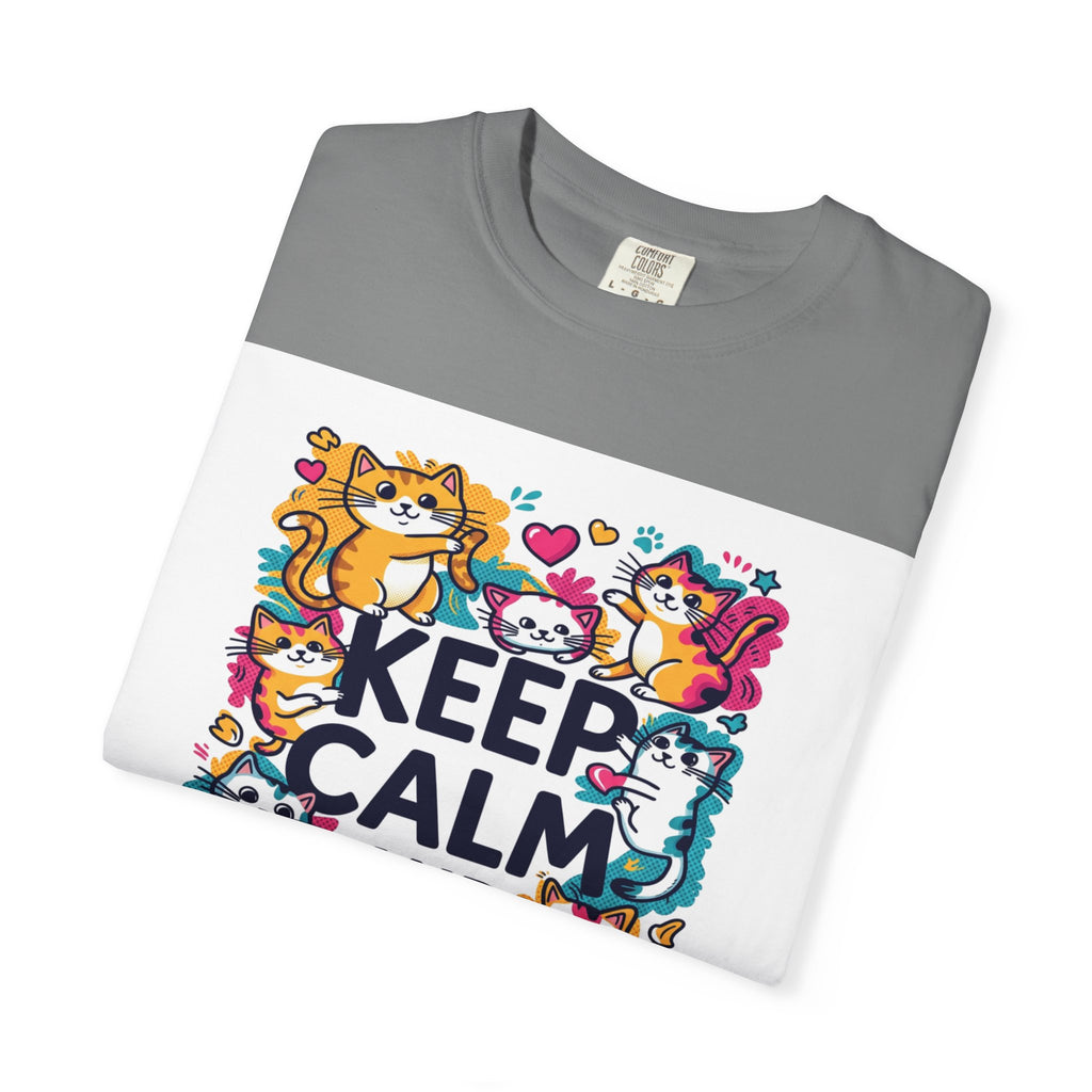 Keep Calm and Love Cats T-Shirt — Cute Colorful Cat Graphic Tee