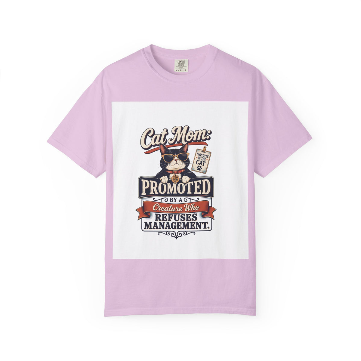 Cat Mom T‑Shirt – "Promoted to Cat Mom" Funny Cat Lover Gift