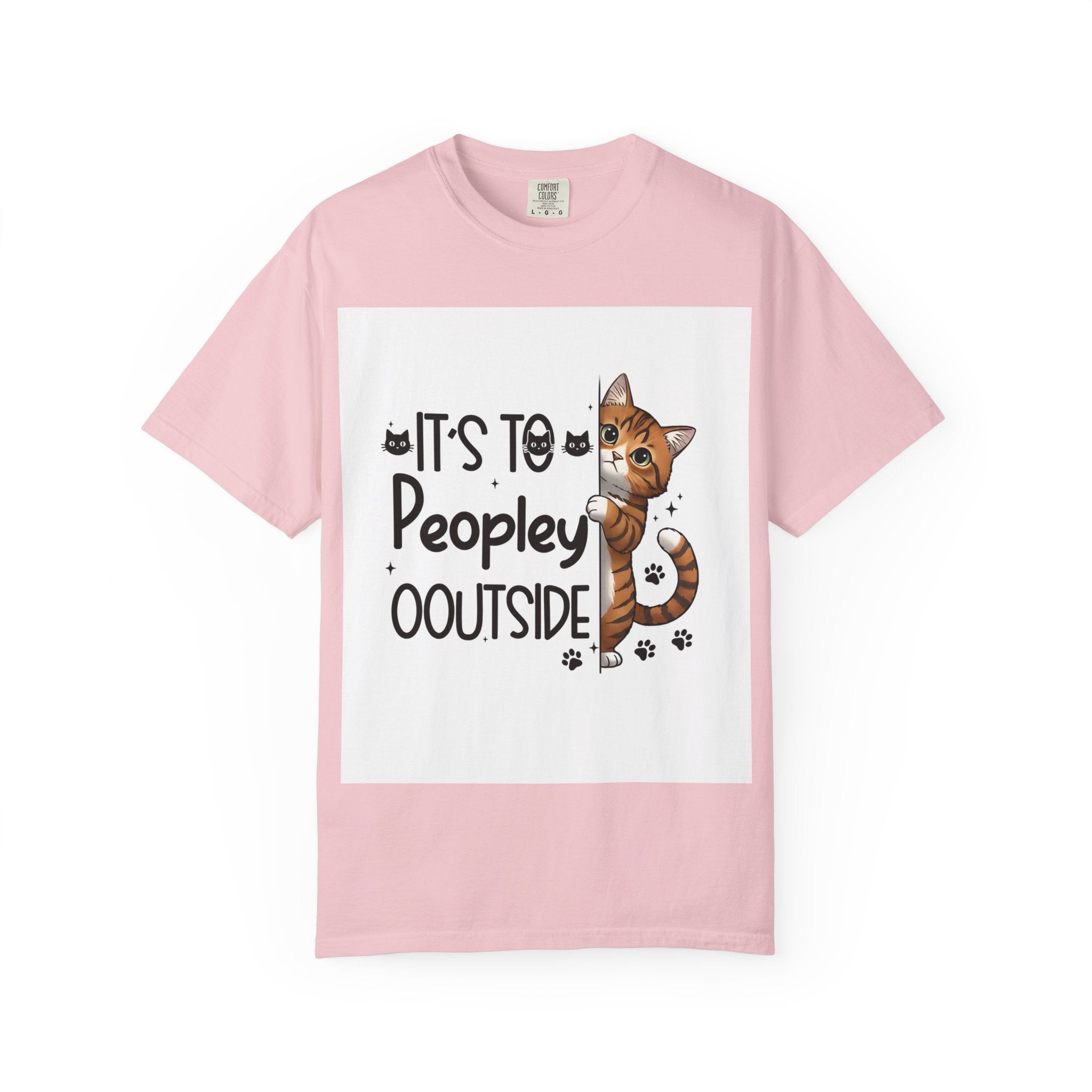Cat Lover T-Shirt — "It's Too Peopley Outside" Graphic Tee