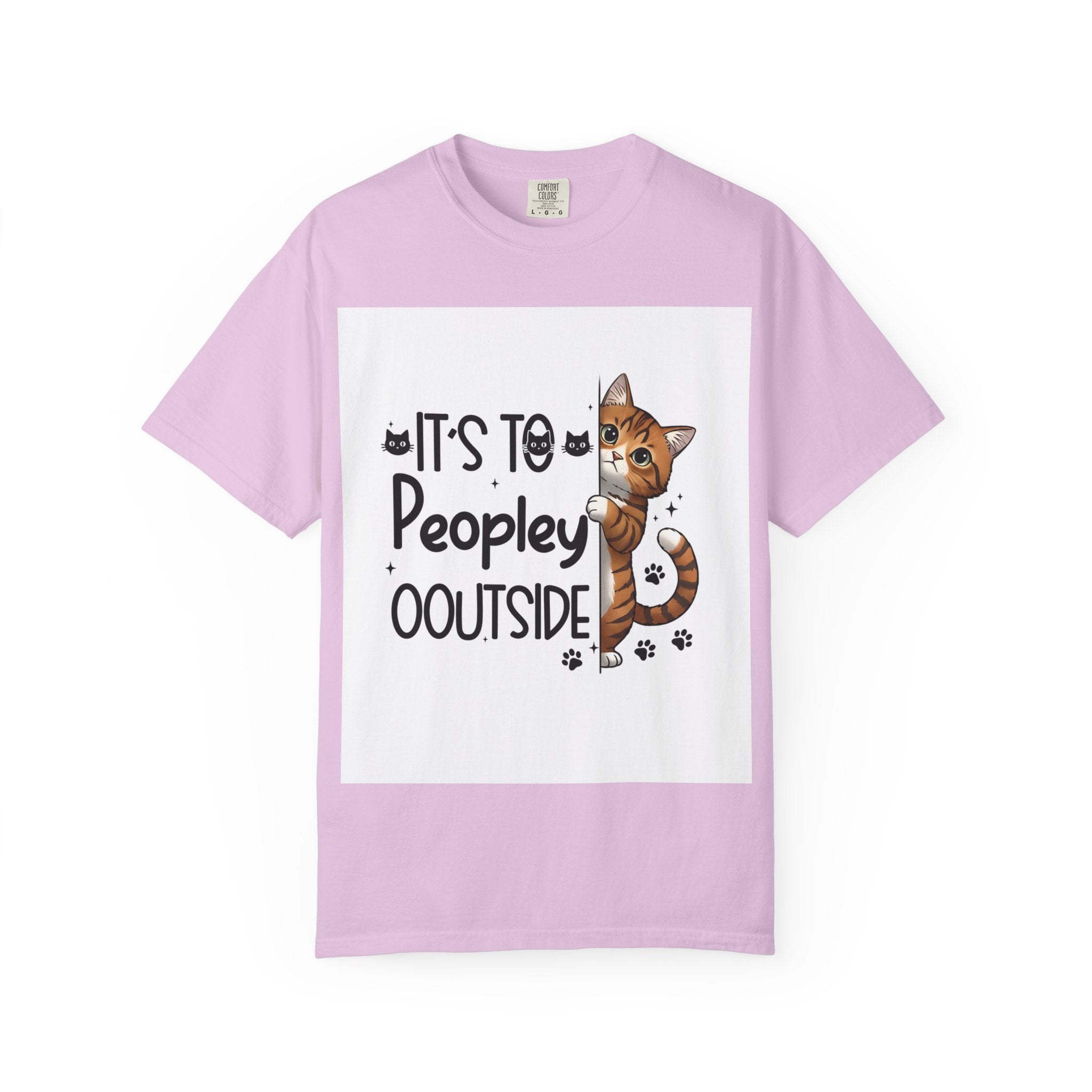 Cat Lover T-Shirt — "It's Too Peopley Outside" Graphic Tee