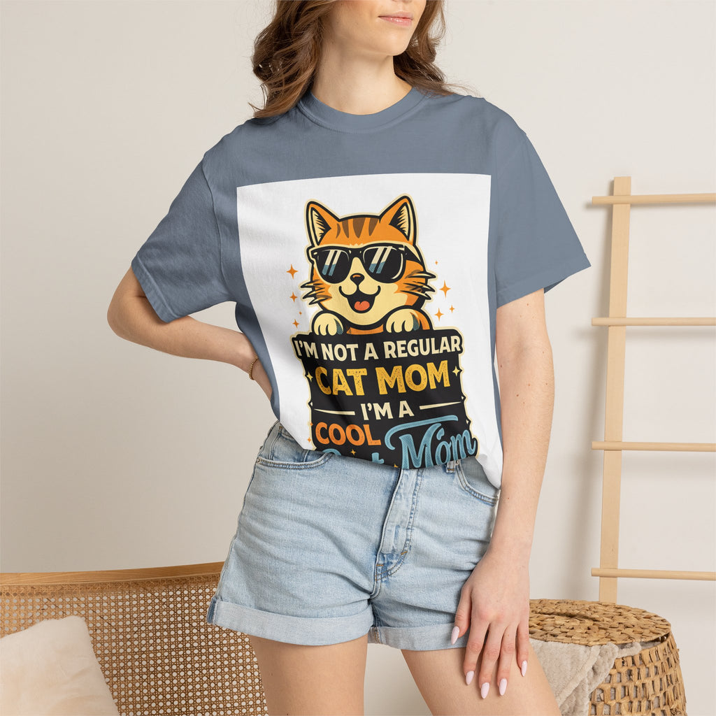 Cool Cat Mom T-Shirt — "I'm Not a Regular Cat Mom, I'm a Cool Cat Mom" Cute Cat Graphic Tee
