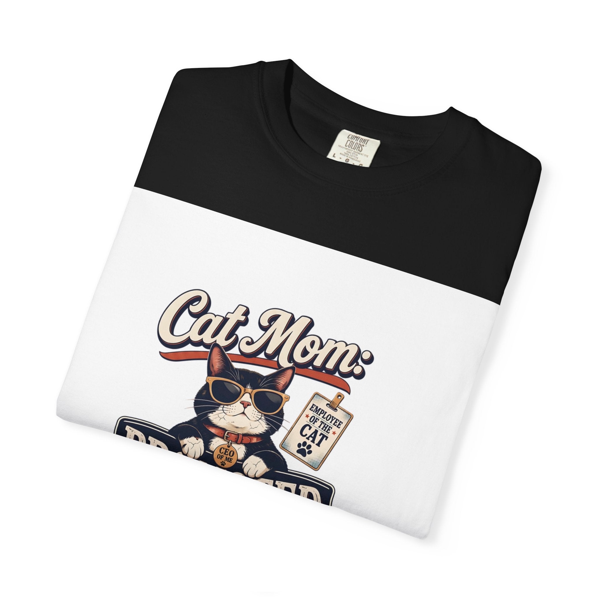 Cat Mom T‑Shirt – "Promoted to Cat Mom" Funny Cat Lover Gift