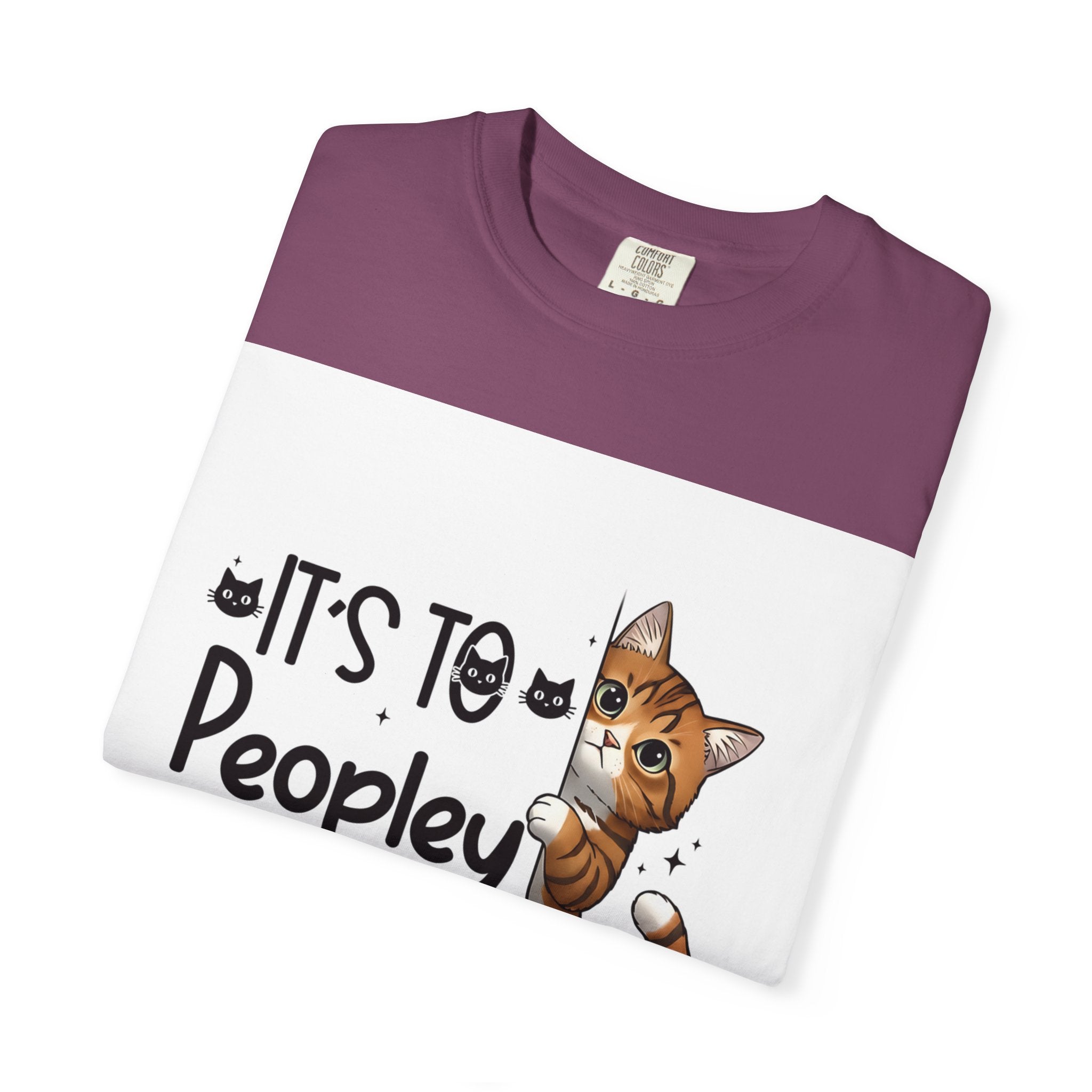 Cat Lover T-Shirt — "It's Too Peopley Outside" Graphic Tee