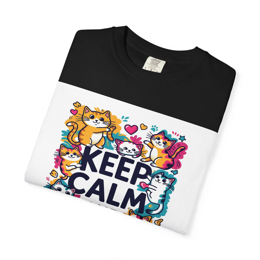 Keep Calm and Love Cats T-Shirt — Cute Colorful Cat Graphic Tee