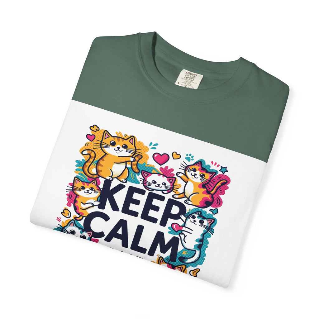 Keep Calm and Love Cats T-Shirt — Cute Colorful Cat Graphic Tee