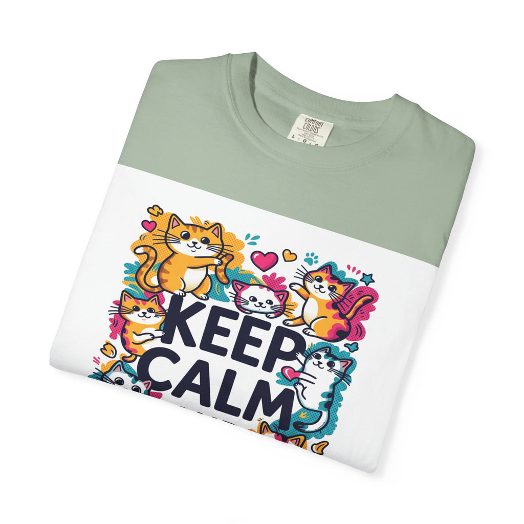 Keep Calm and Love Cats T-Shirt — Cute Colorful Cat Graphic Tee
