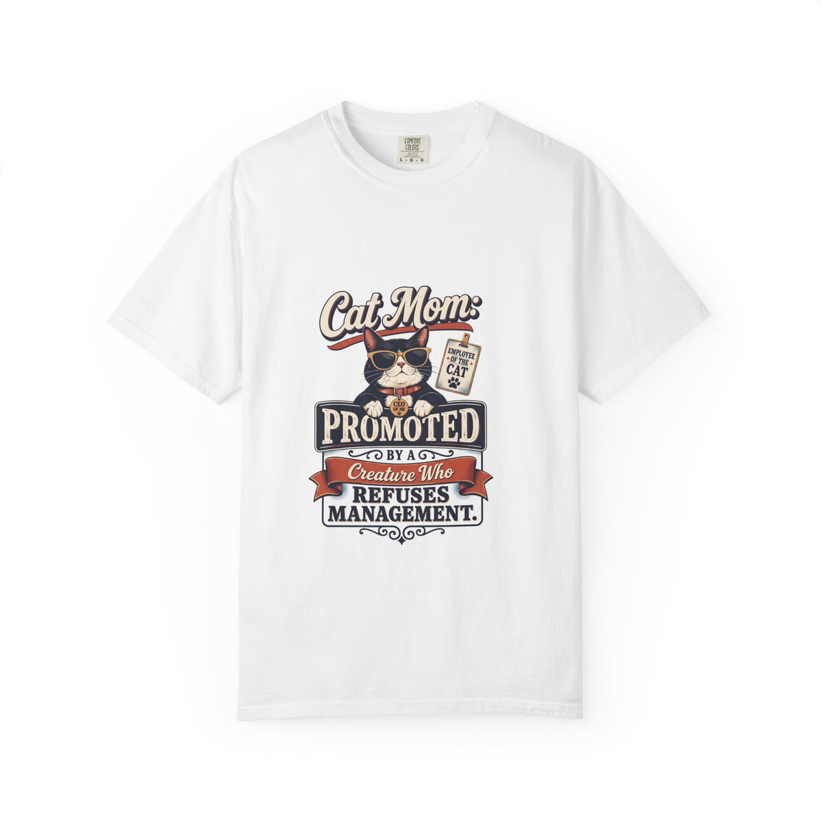 Cat Mom T‑Shirt – "Promoted to Cat Mom" Funny Cat Lover Gift