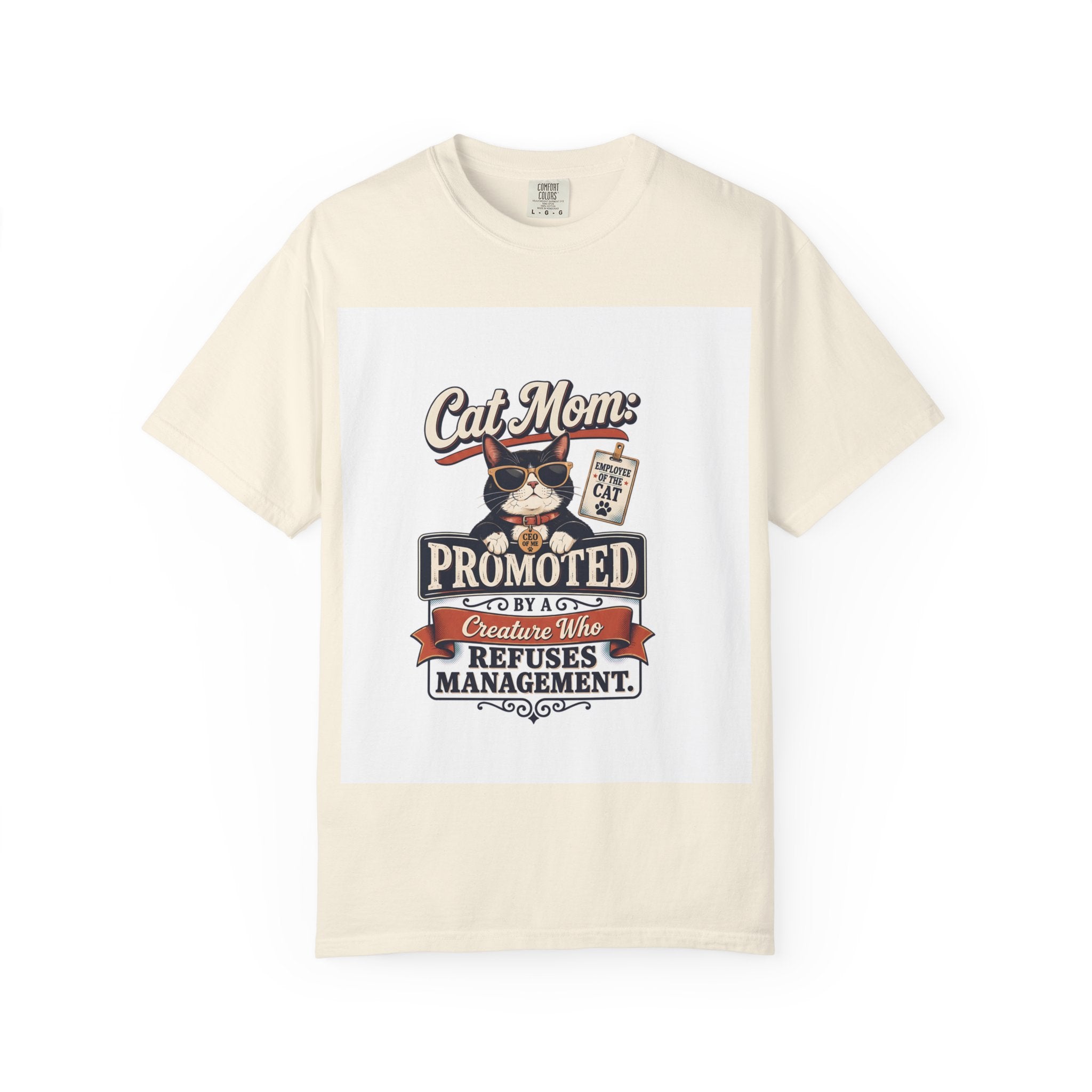 Cat Mom T‑Shirt – "Promoted to Cat Mom" Funny Cat Lover Gift