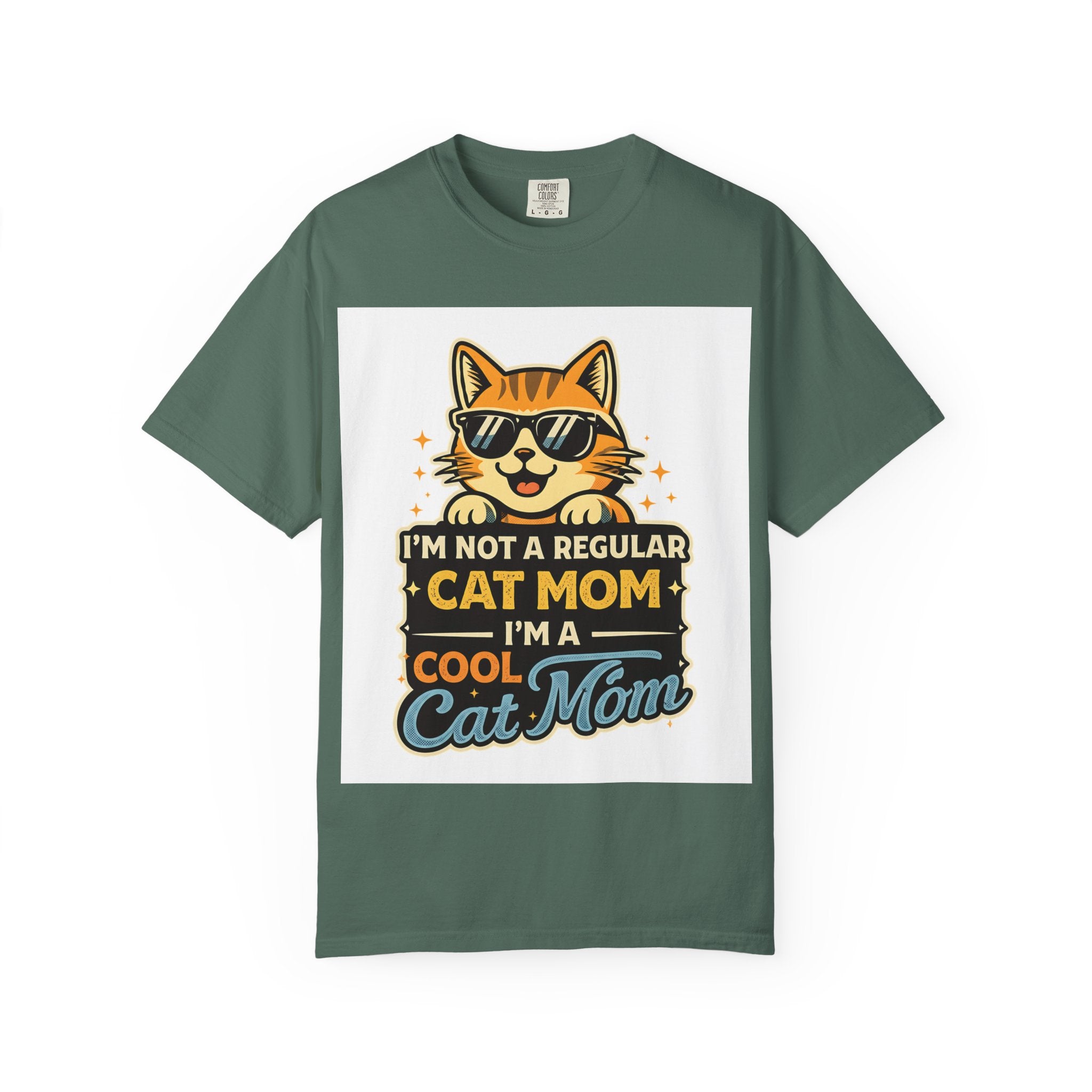 Cool Cat Mom T-Shirt — "I'm Not a Regular Cat Mom, I'm a Cool Cat Mom" Cute Cat Graphic Tee