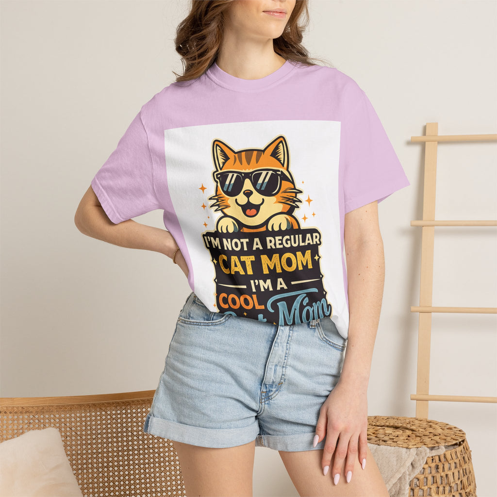 Cool Cat Mom T-Shirt — "I'm Not a Regular Cat Mom, I'm a Cool Cat Mom" Cute Cat Graphic Tee