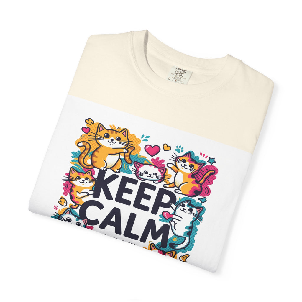 Keep Calm and Love Cats T-Shirt — Cute Colorful Cat Graphic Tee