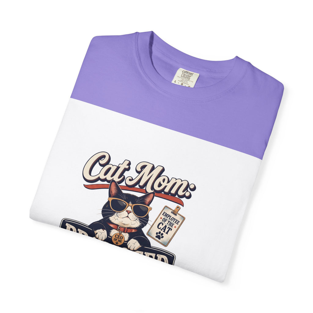 Cat Mom T‑Shirt – "Promoted to Cat Mom" Funny Cat Lover Gift