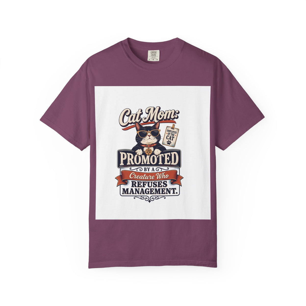 Cat Mom T‑Shirt – "Promoted to Cat Mom" Funny Cat Lover Gift