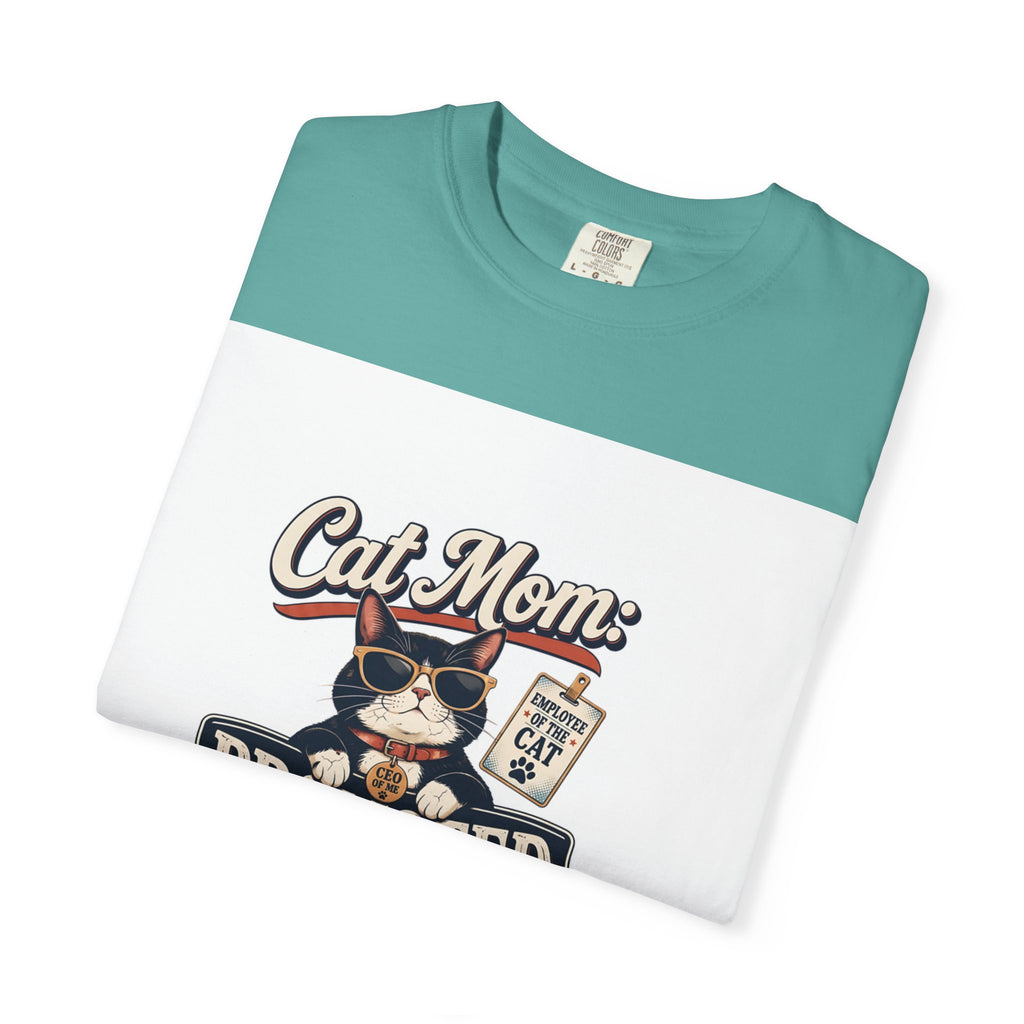 Cat Mom T‑Shirt – "Promoted to Cat Mom" Funny Cat Lover Gift