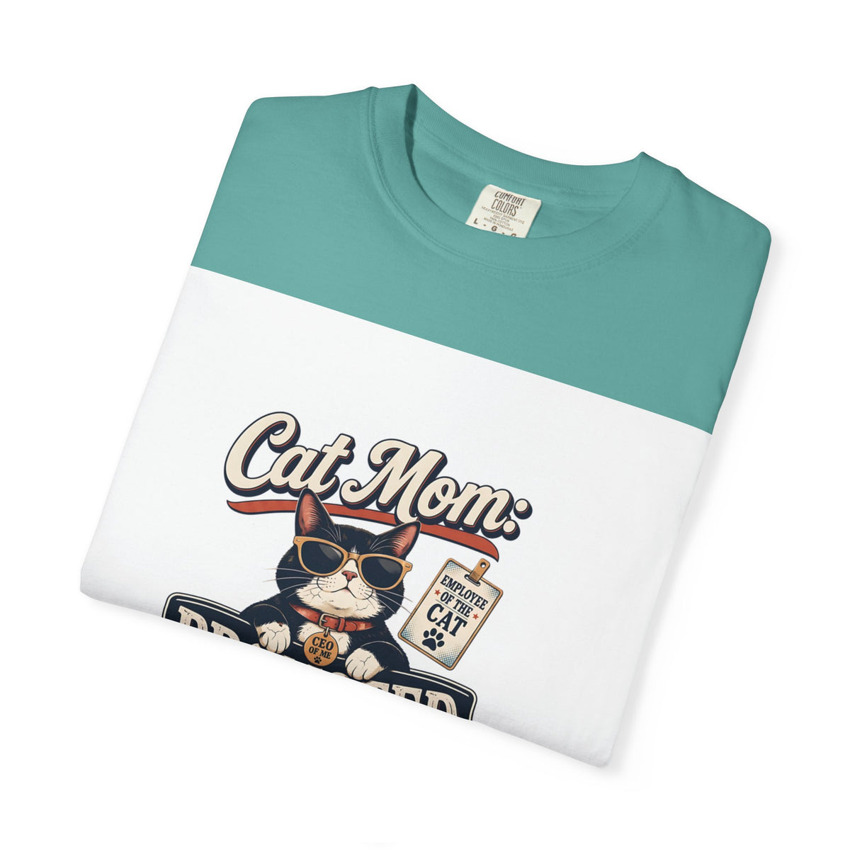 Cat Mom T‑Shirt – "Promoted to Cat Mom" Funny Cat Lover Gift