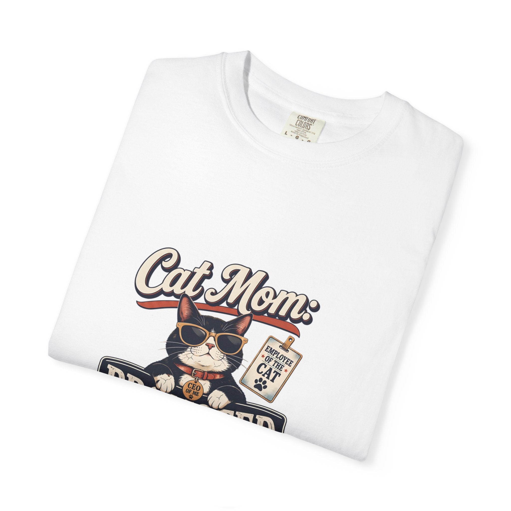 Cat Mom T‑Shirt – "Promoted to Cat Mom" Funny Cat Lover Gift