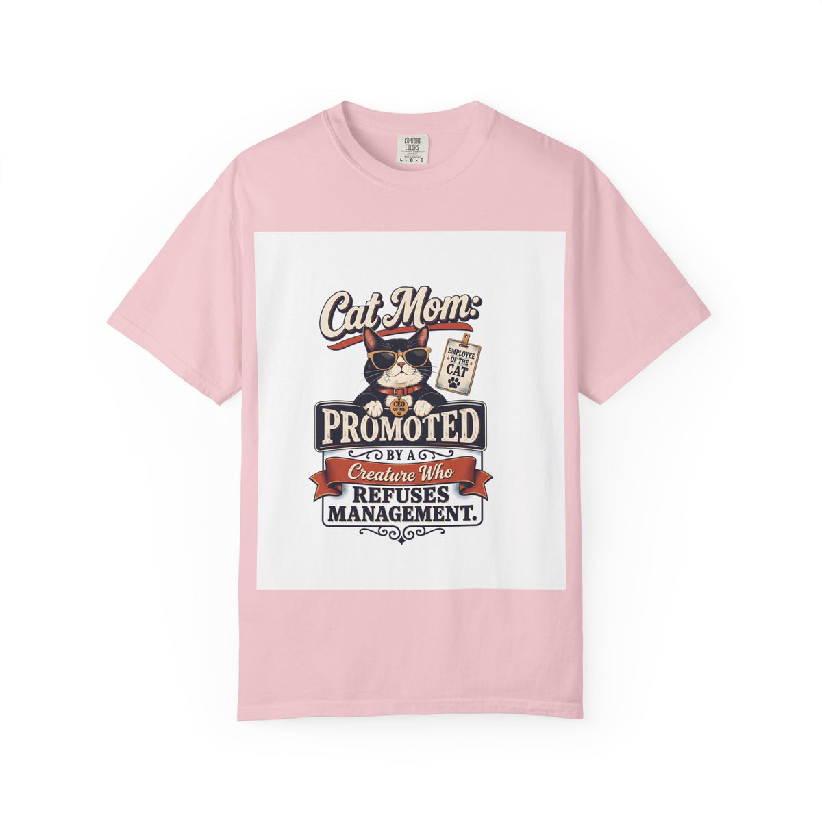 Cat Mom T‑Shirt – "Promoted to Cat Mom" Funny Cat Lover Gift