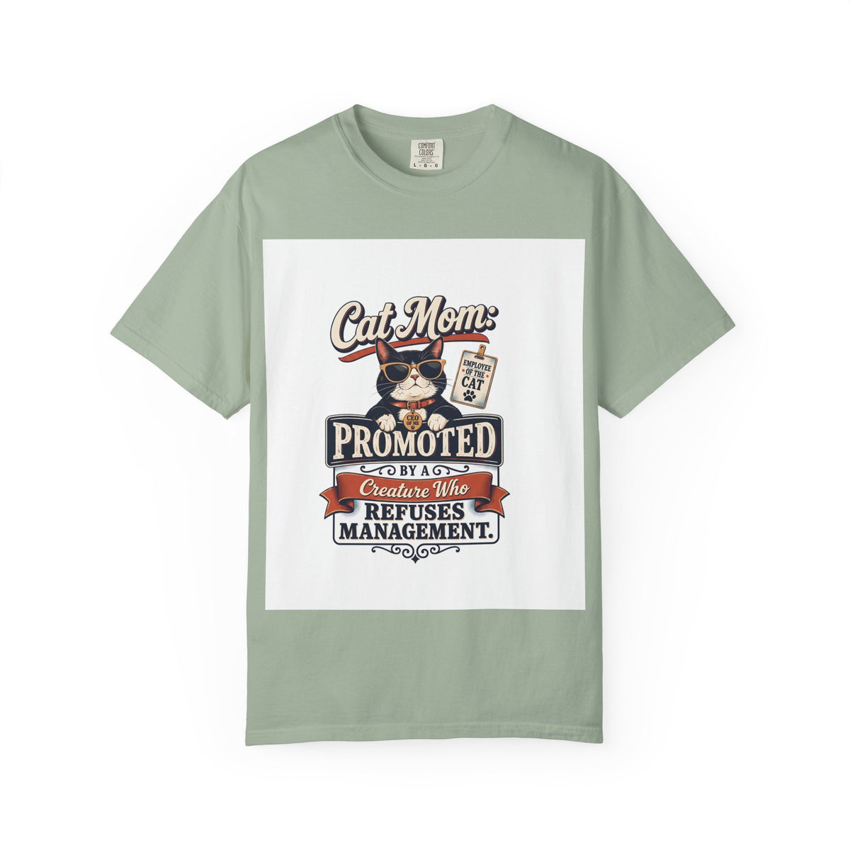 Cat Mom T‑Shirt – "Promoted to Cat Mom" Funny Cat Lover Gift