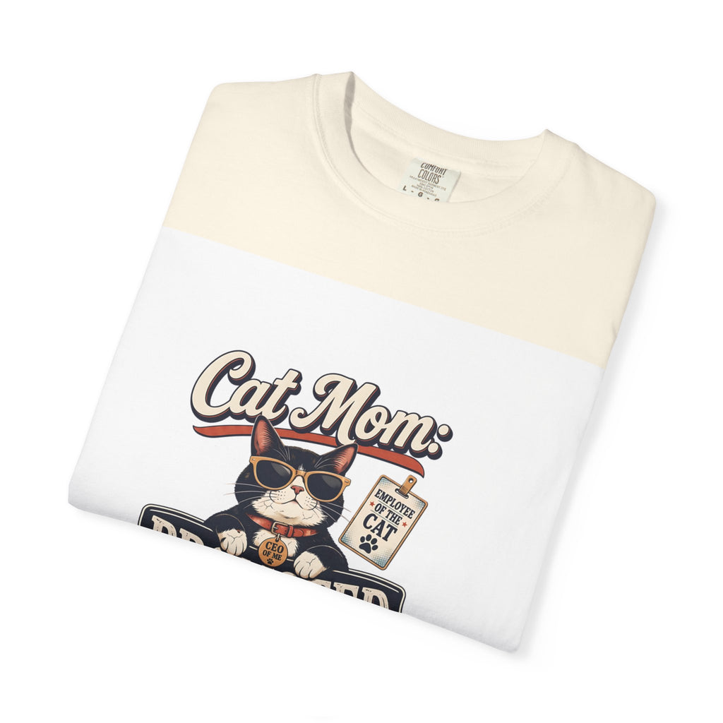 Cat Mom T‑Shirt – "Promoted to Cat Mom" Funny Cat Lover Gift