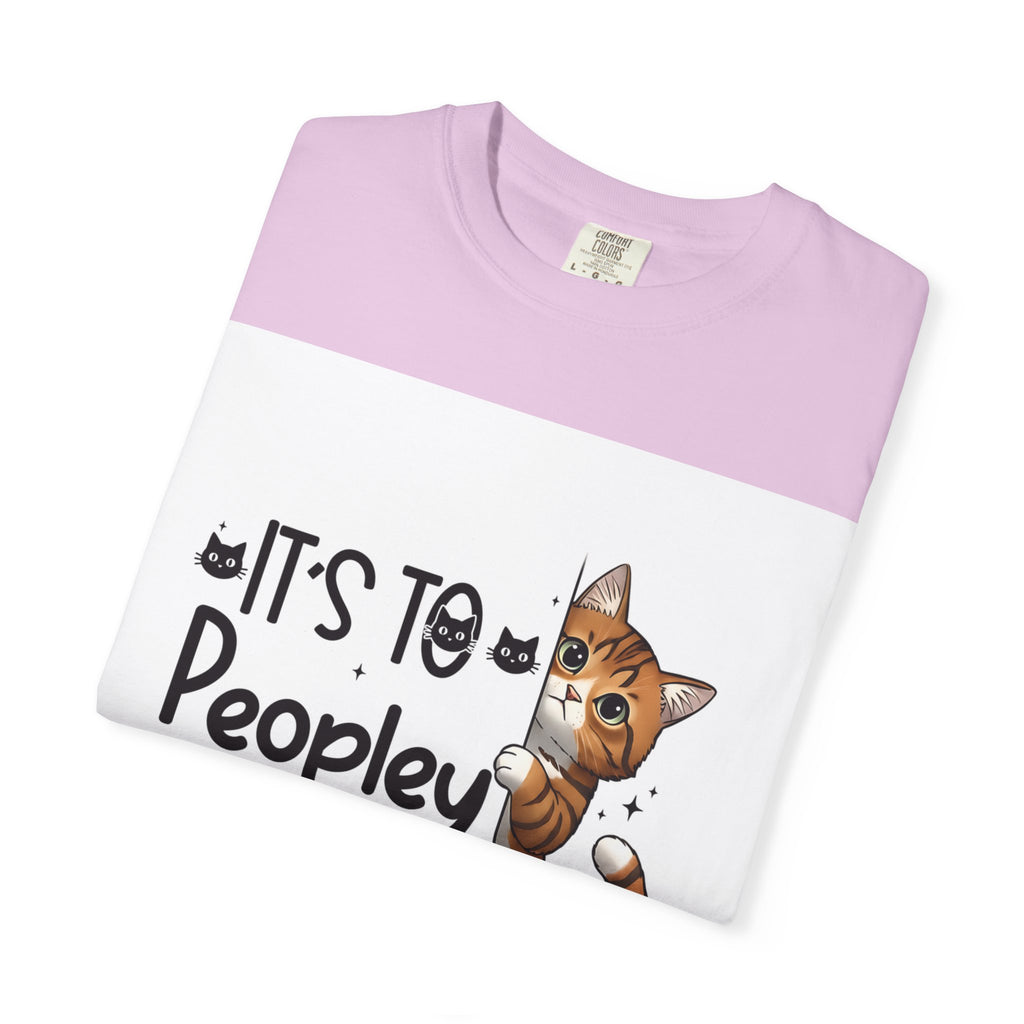 Cat Lover T-Shirt — "It's Too Peopley Outside" Graphic Tee