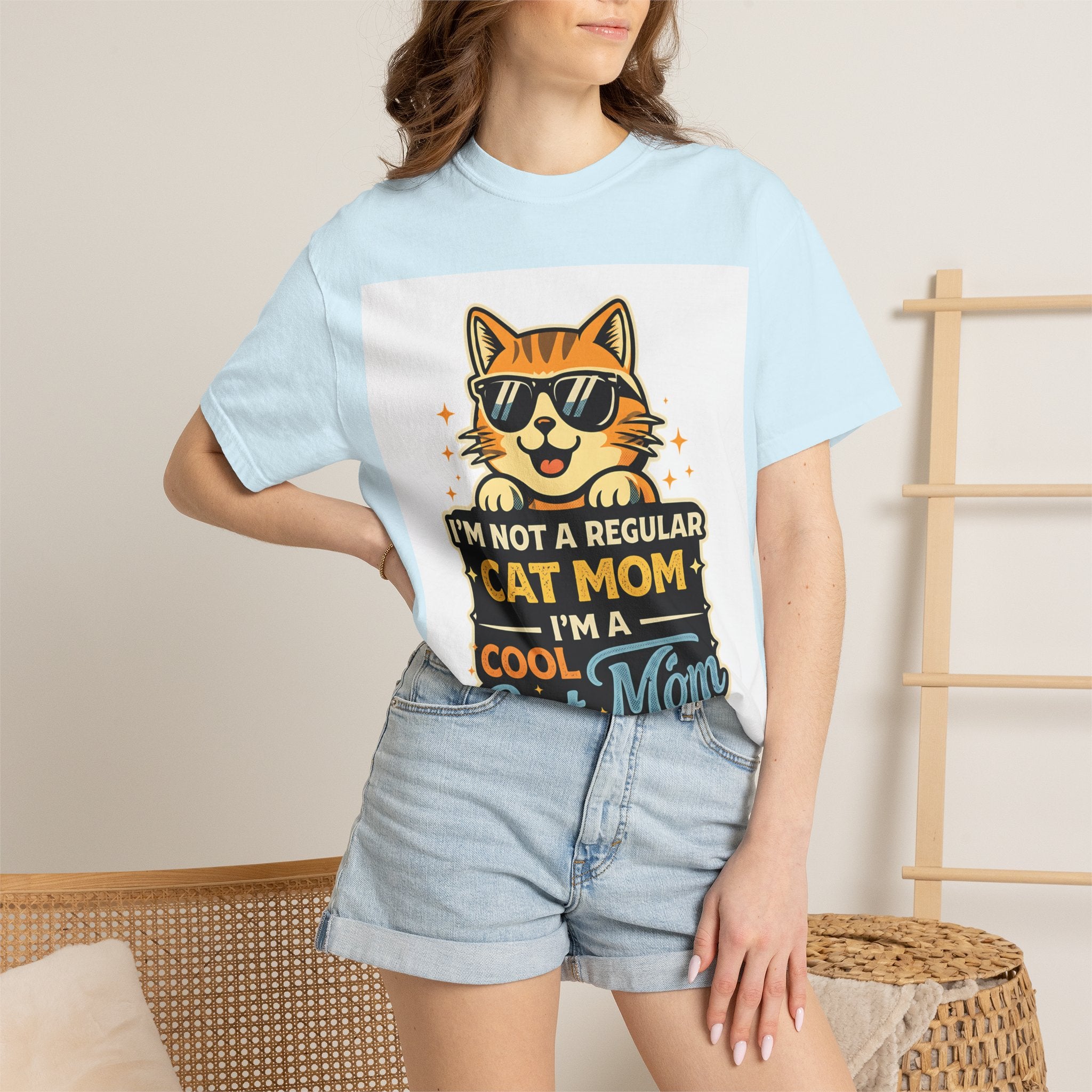 Cool Cat Mom T-Shirt — "I'm Not a Regular Cat Mom, I'm a Cool Cat Mom" Cute Cat Graphic Tee