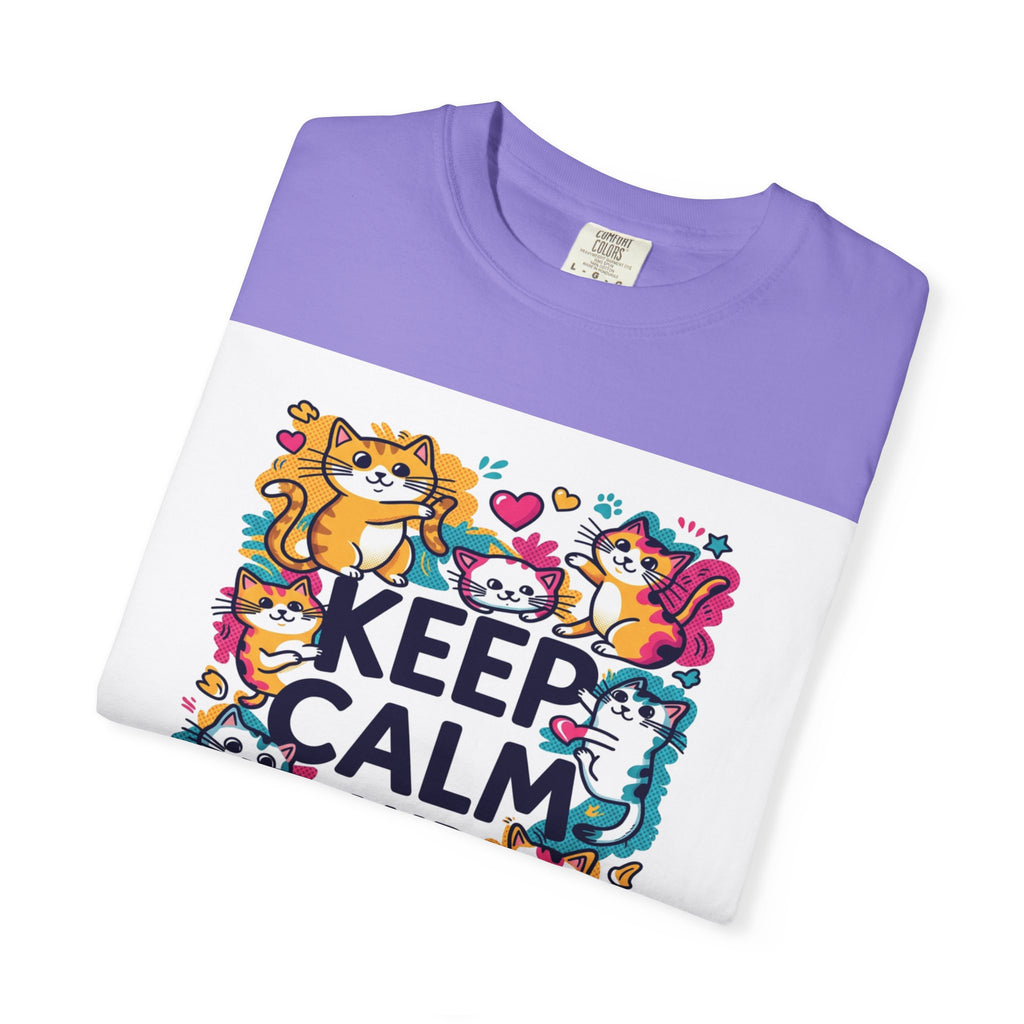 Keep Calm and Love Cats T-Shirt — Cute Colorful Cat Graphic Tee