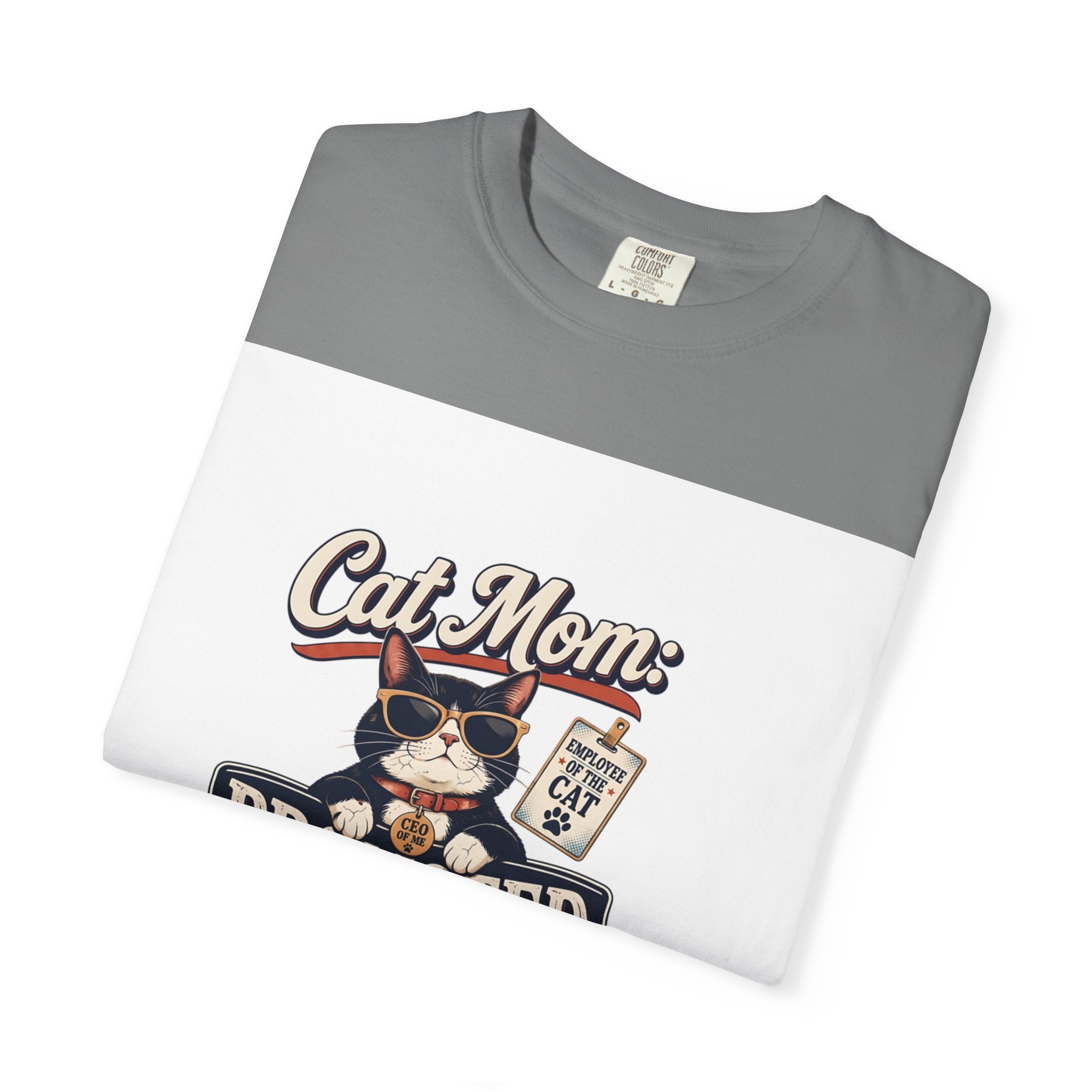 Cat Mom T‑Shirt – "Promoted to Cat Mom" Funny Cat Lover Gift