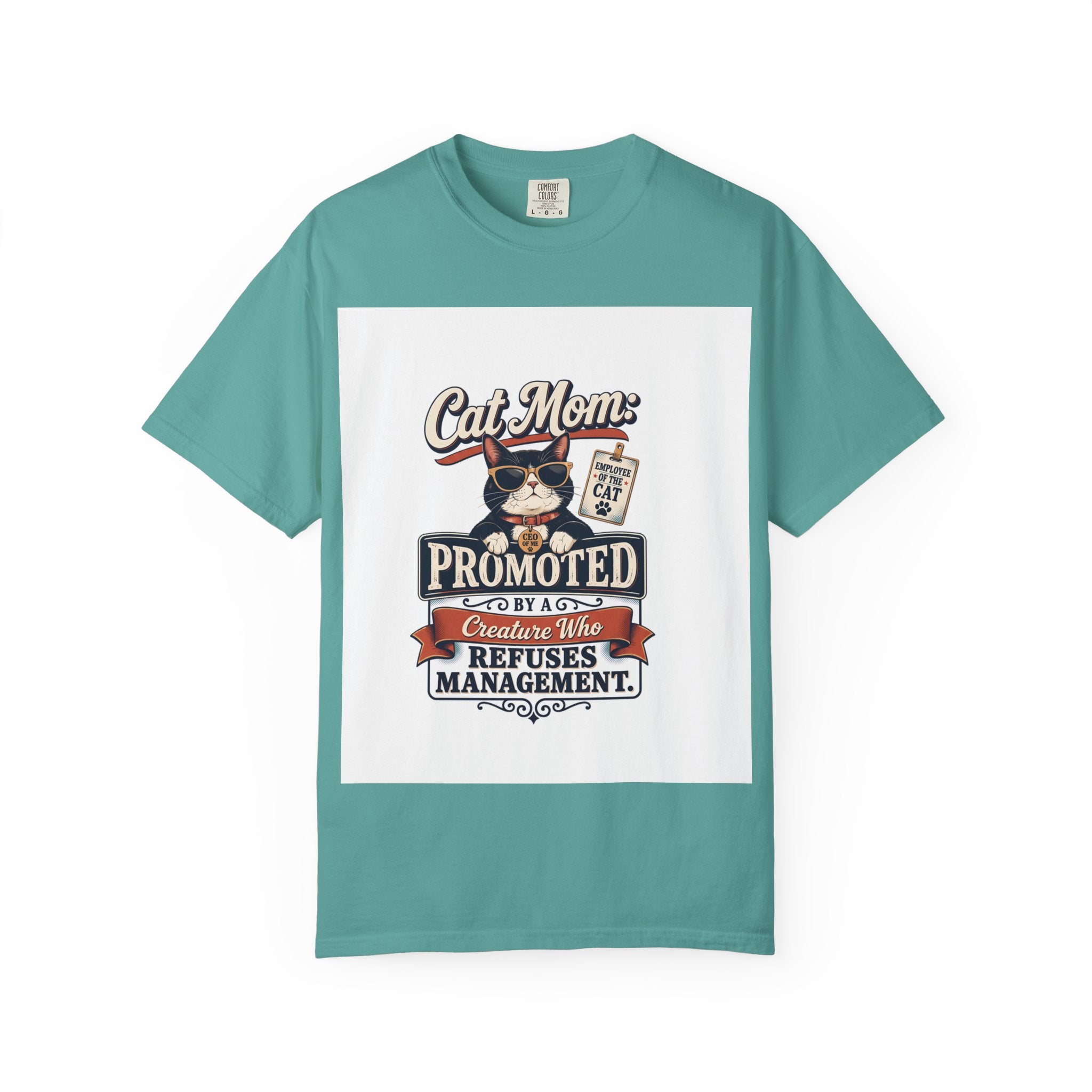 Cat Mom T‑Shirt – "Promoted to Cat Mom" Funny Cat Lover Gift